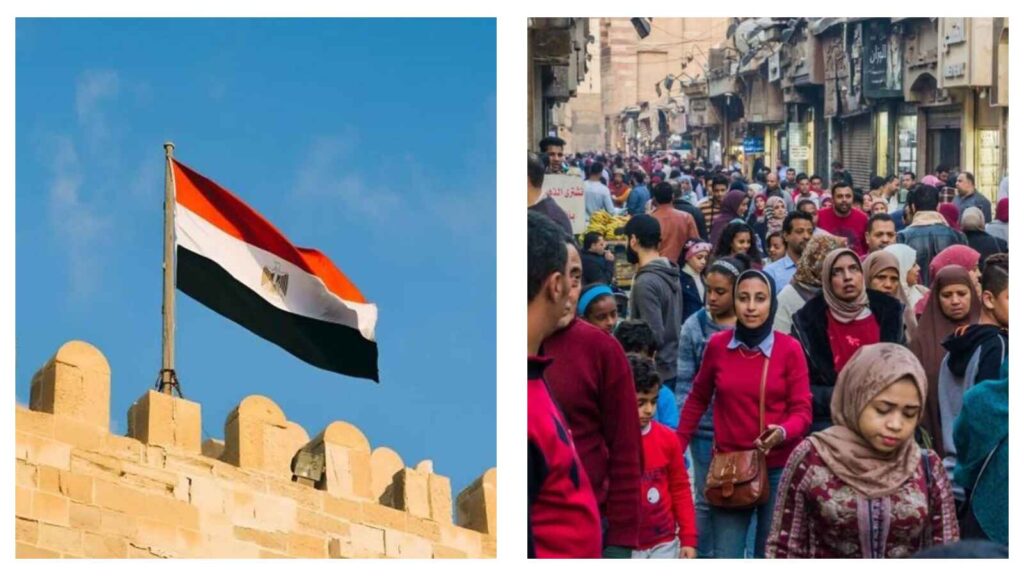 Egyptian flag & Egyptian people