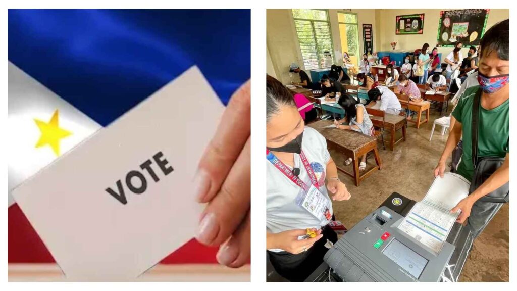 Philippines flag and voting