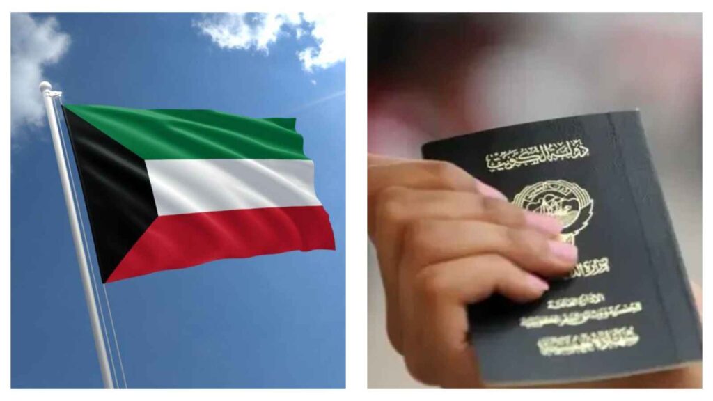 Kuwait flag and citizenship documents