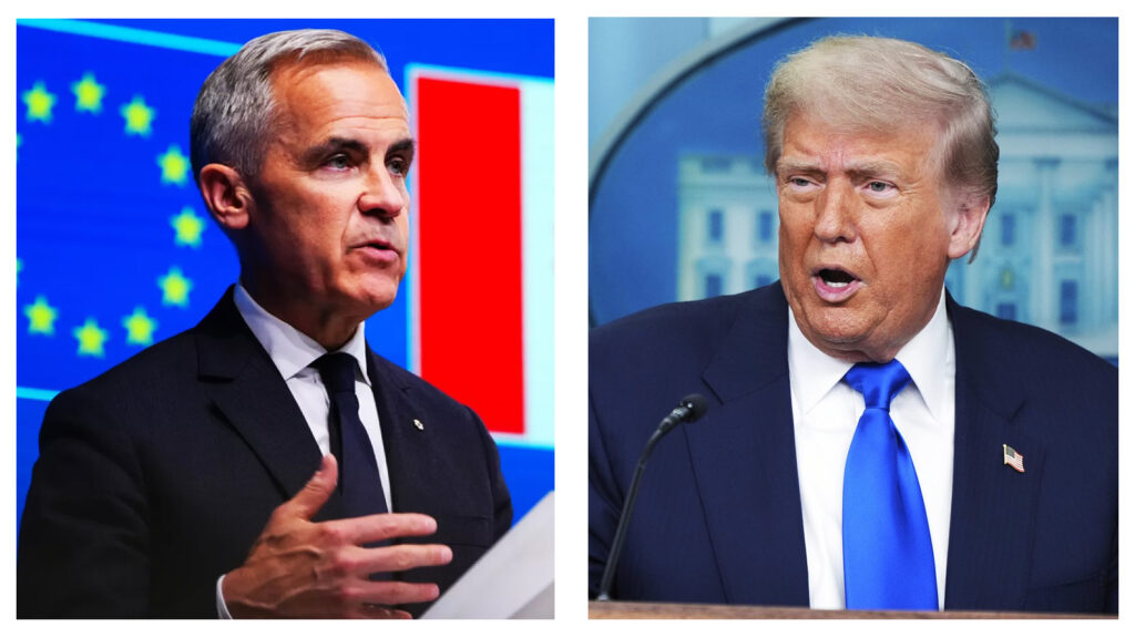 Canadian Prime Minister Mark Carney and US President Donald Trump