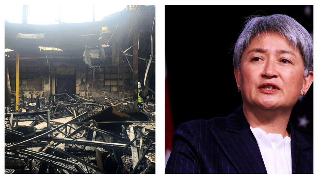 Arson attack in Melbourne and Australian Foreign Affairs Minister Penny Wong