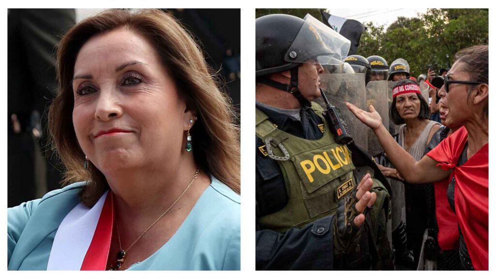 Peru PM and protesters