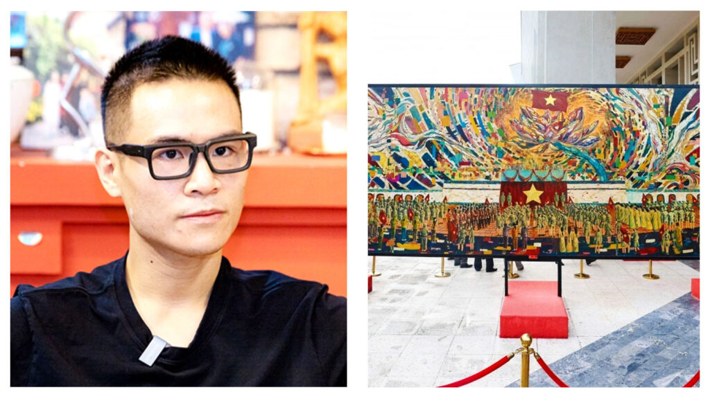 Vietnamese artist Chu Nhat Quang and his Guinness World Record lacquer painting