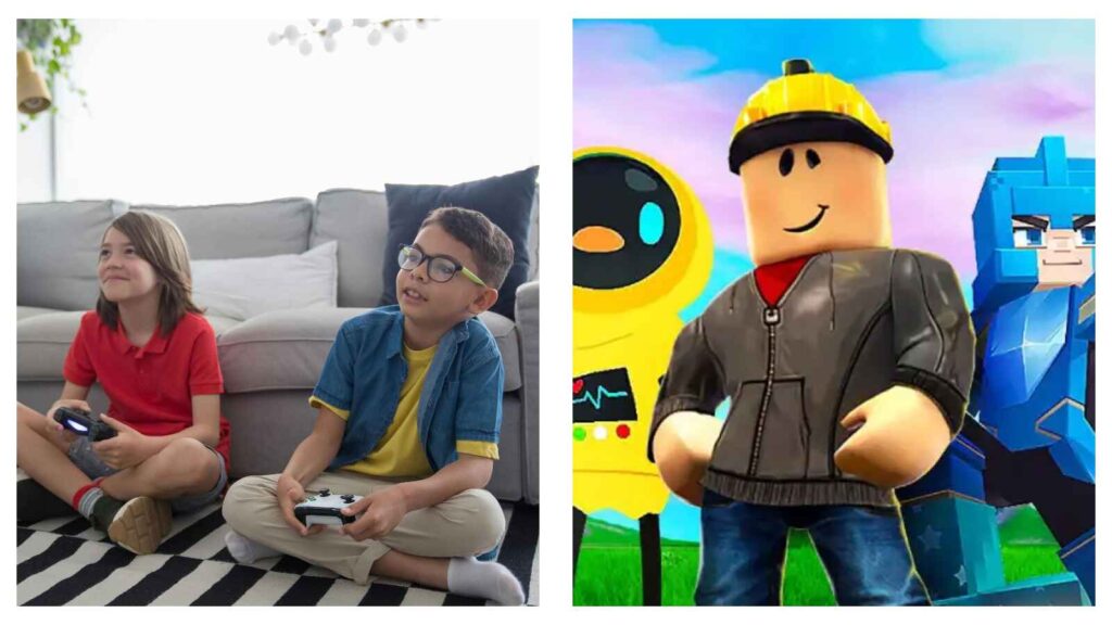 Children gaming Roblox