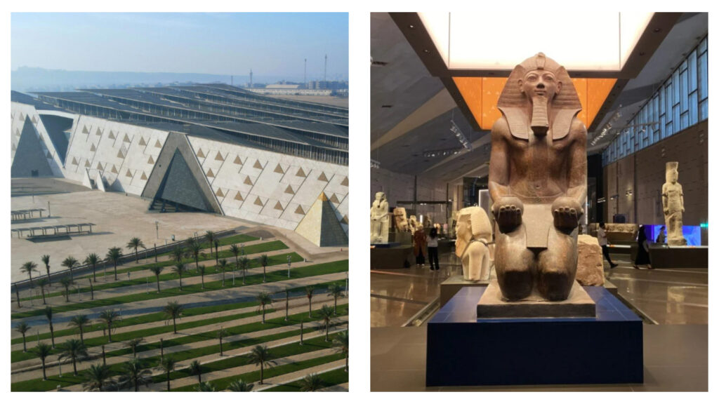 Grand Egyptian Museum entrance & Tutankhamun exhibit