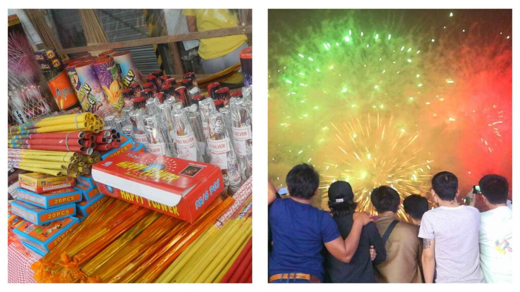 Firecrackers and fireworks