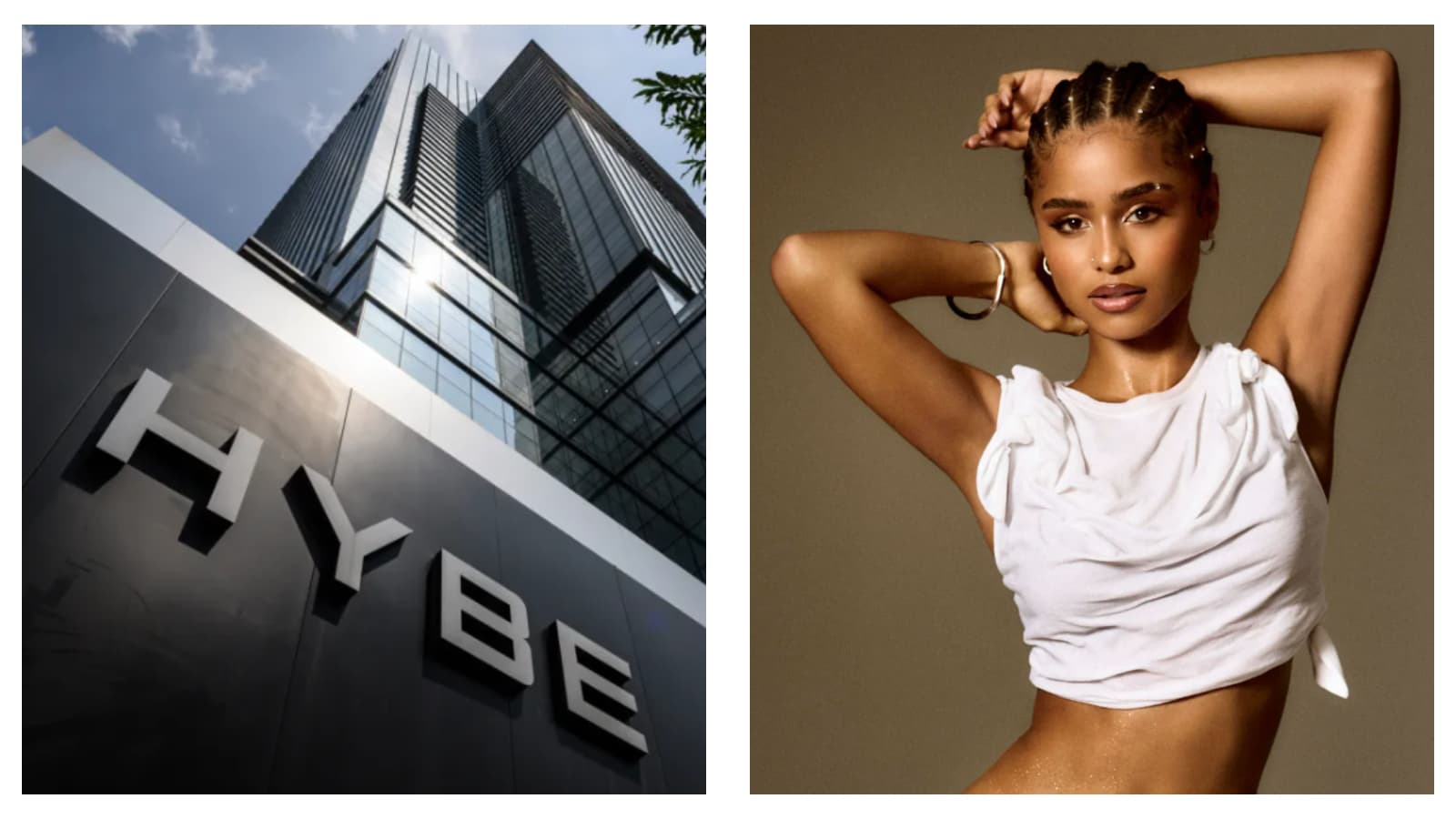 HYBE headquarters & Tyla