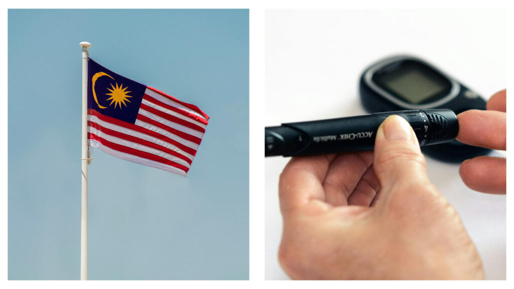 Malaysia flag and diabetes