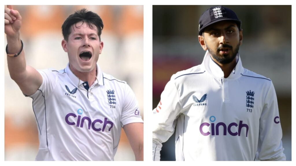 England's Matthew Potts & Shoaib Bashir