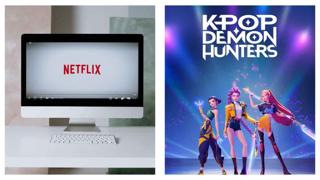 Netflix logo and K-Pop Demon Hunters