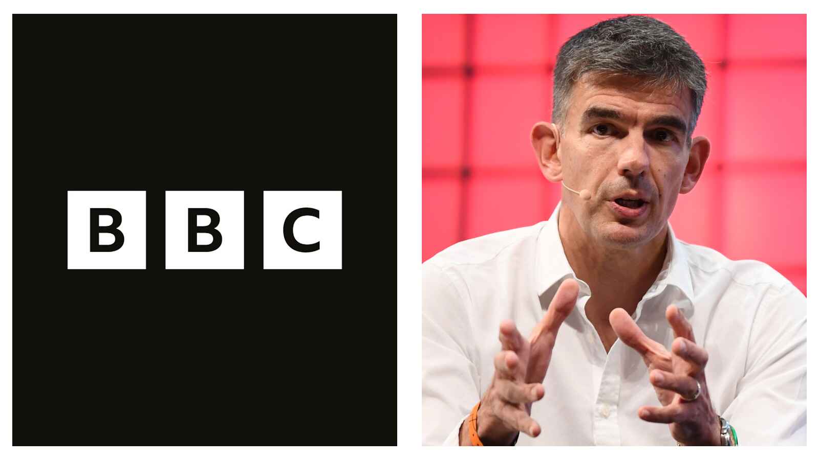 BBC logo and Matt Brittin