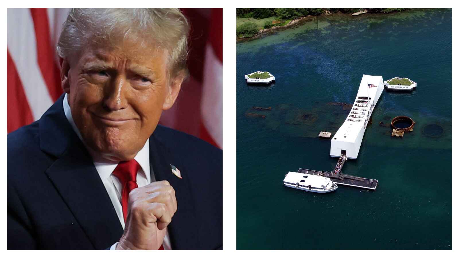 Donald Trump and Pearl Harbor memorial
