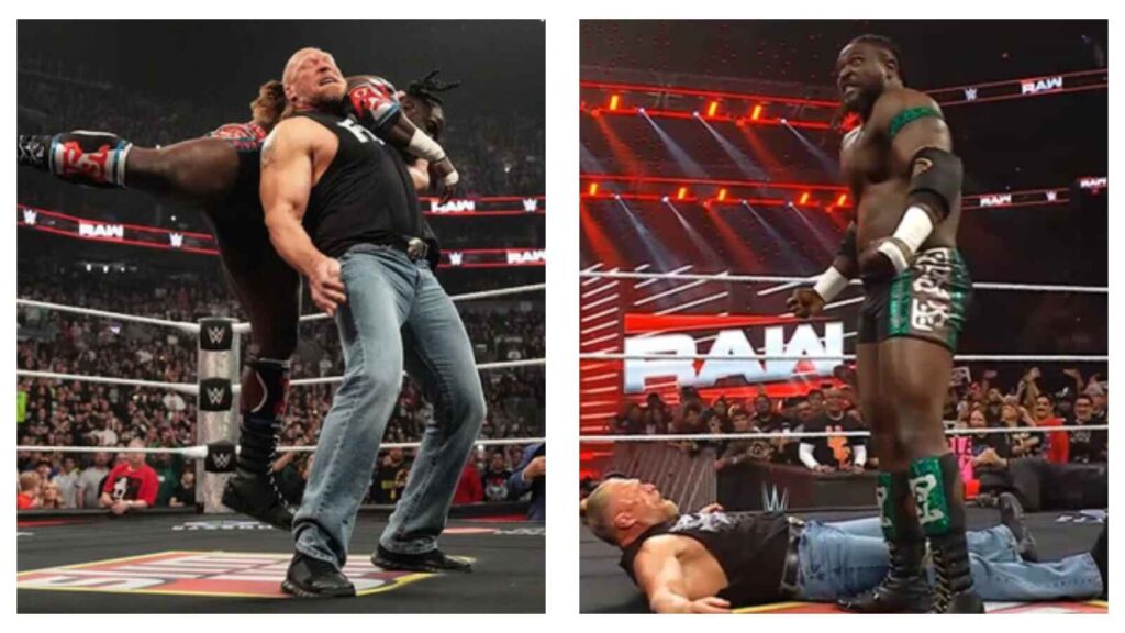 Obe Femi and Brock Lesnar