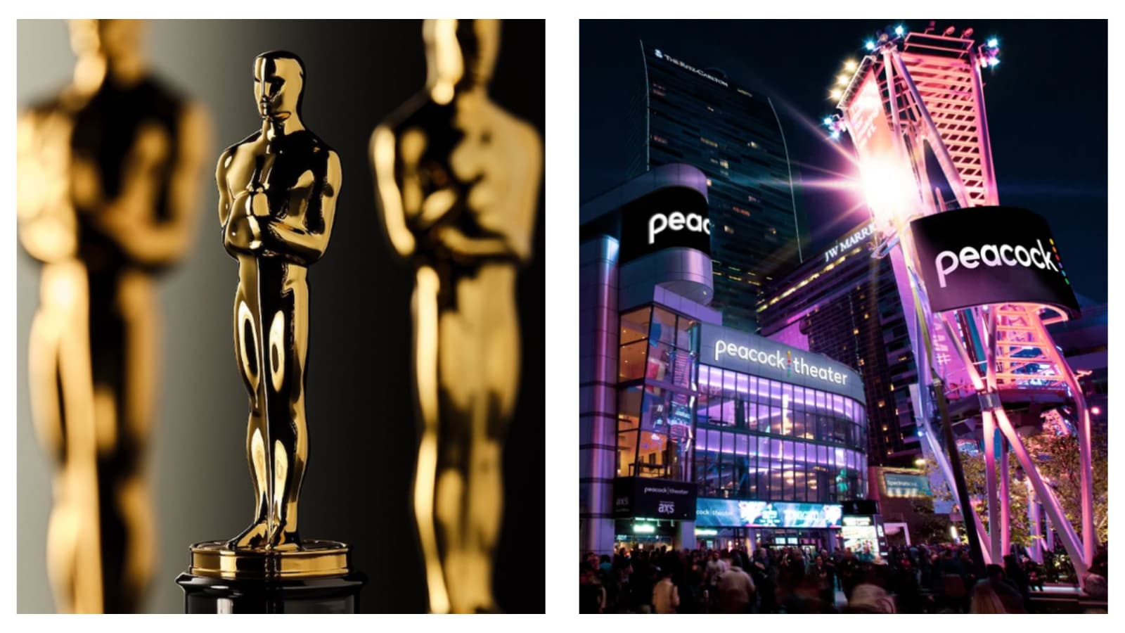 Oscars statuette & LA's Peacock Theater