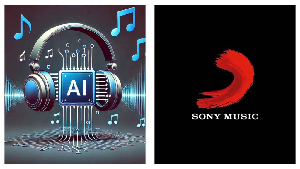 Sony music logo and AI music
