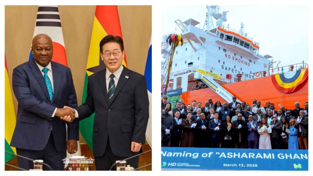 South Korean President Lee Jae Myung and Ghanaian President John Dramani Mahama