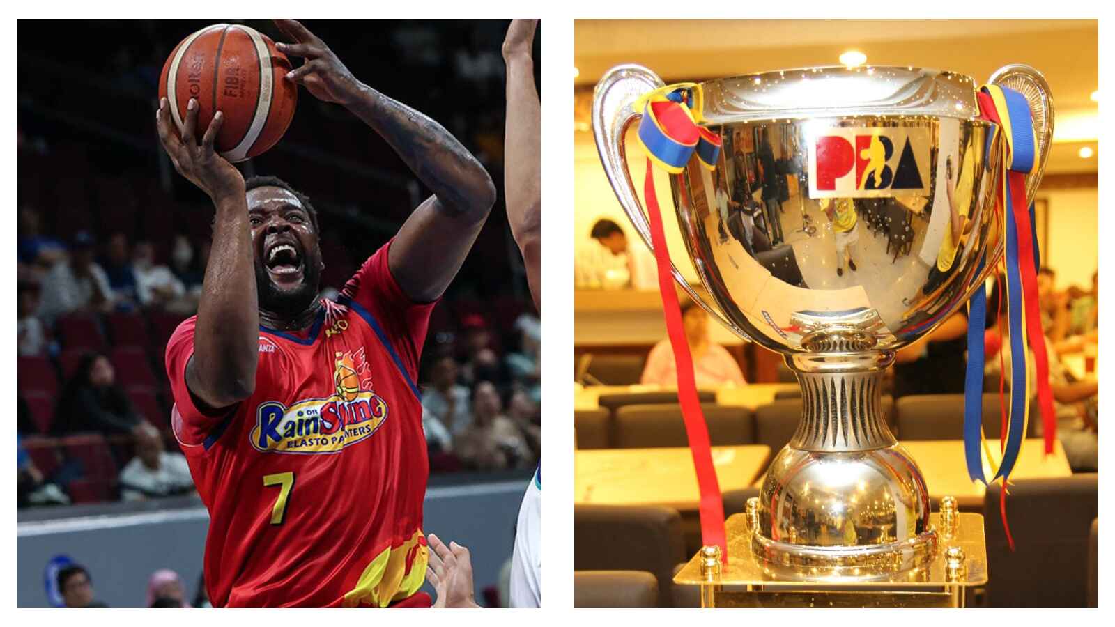 Jaylen Johnson and PBA Commissioner's Cup trophy