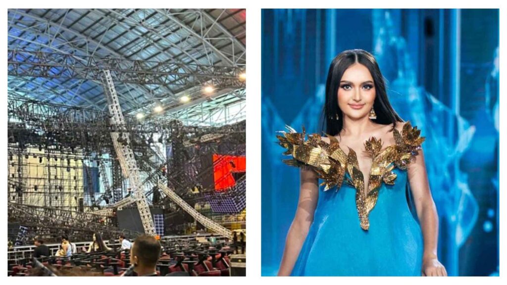 Miss Cosmo 2024 stage collapse and Ahtisa Manalo