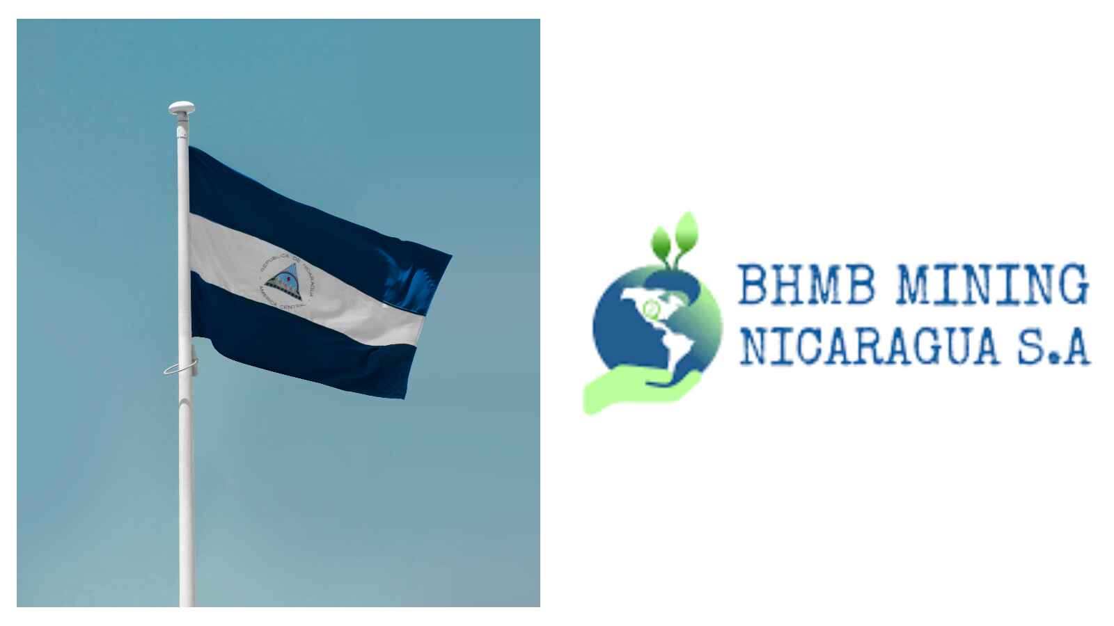 Nicaragua flag and BHMB logo
