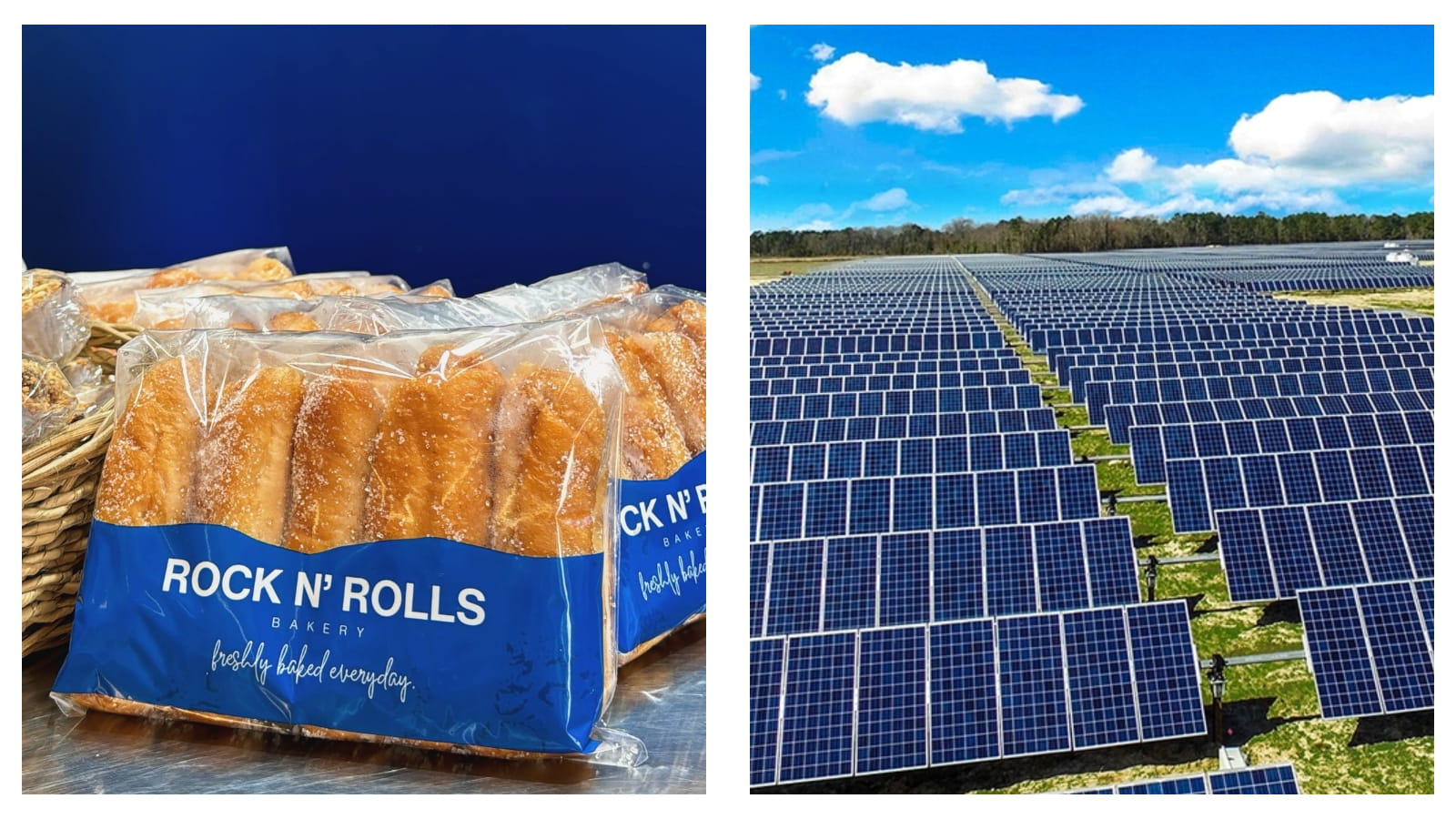 Rock n' rolls bakery and solar panel