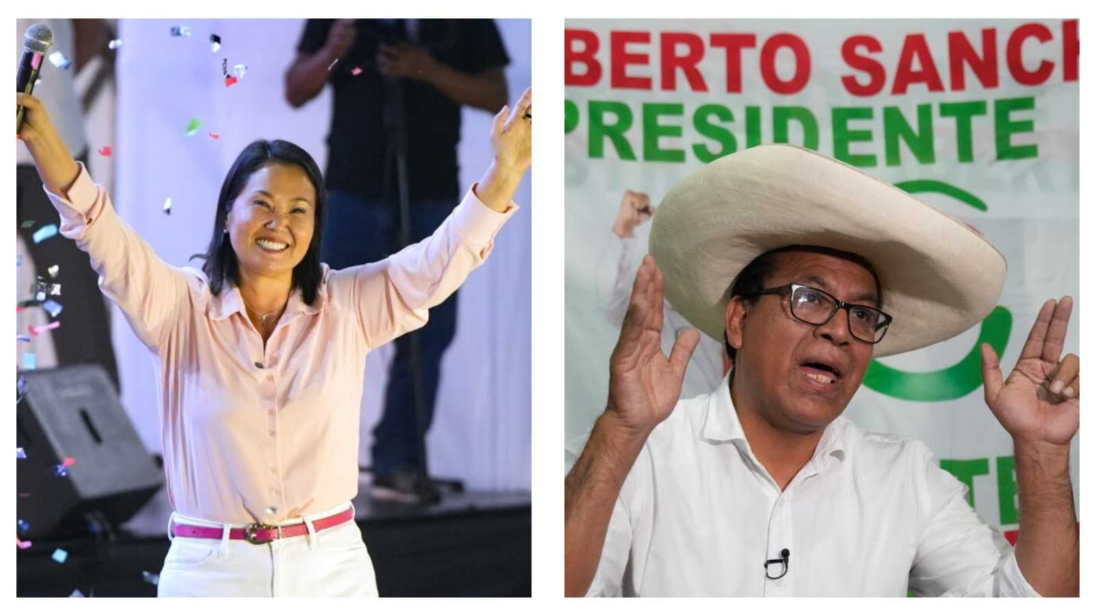 Keiko Fujimori and Roberto Sanchez