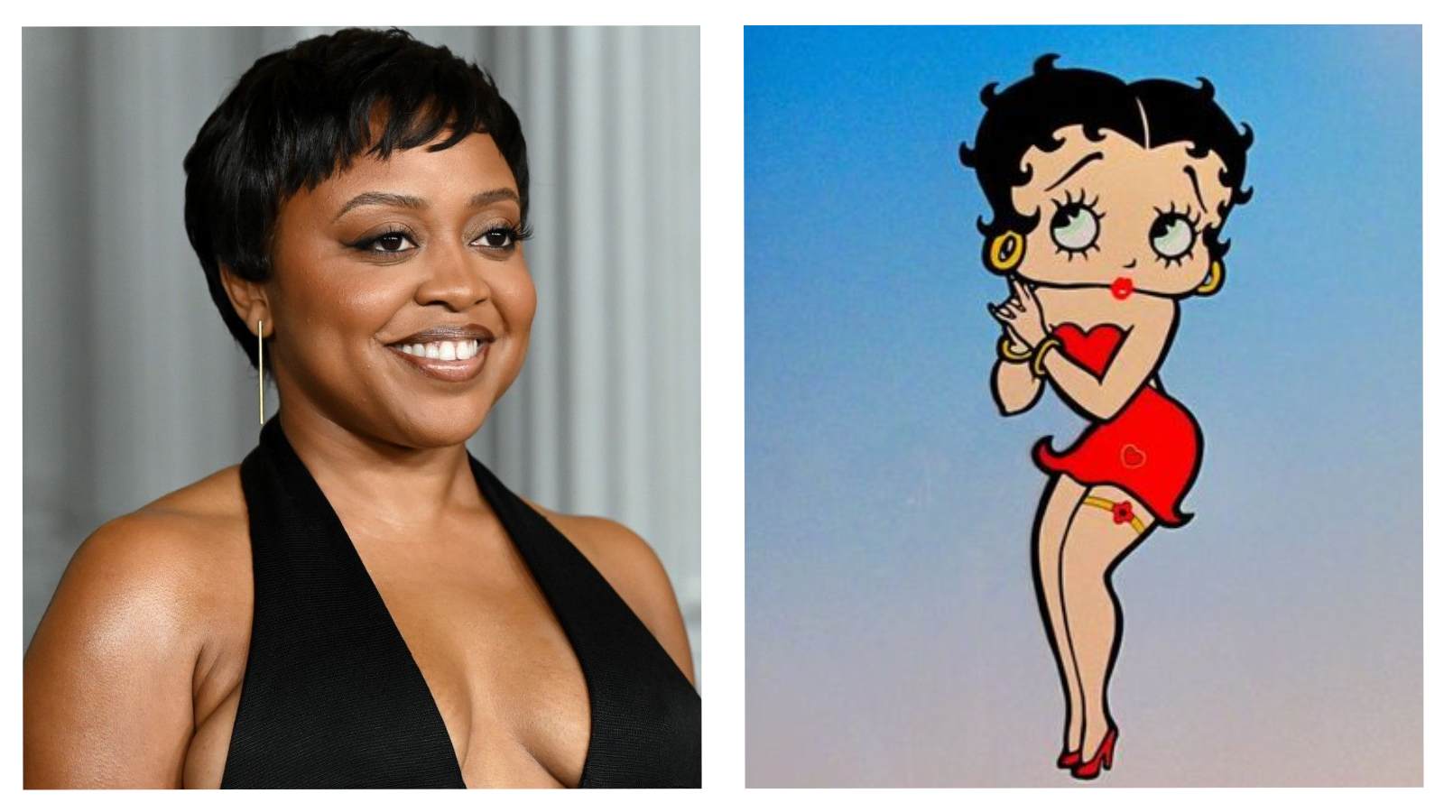 Quinta Brunson and Betty Boop