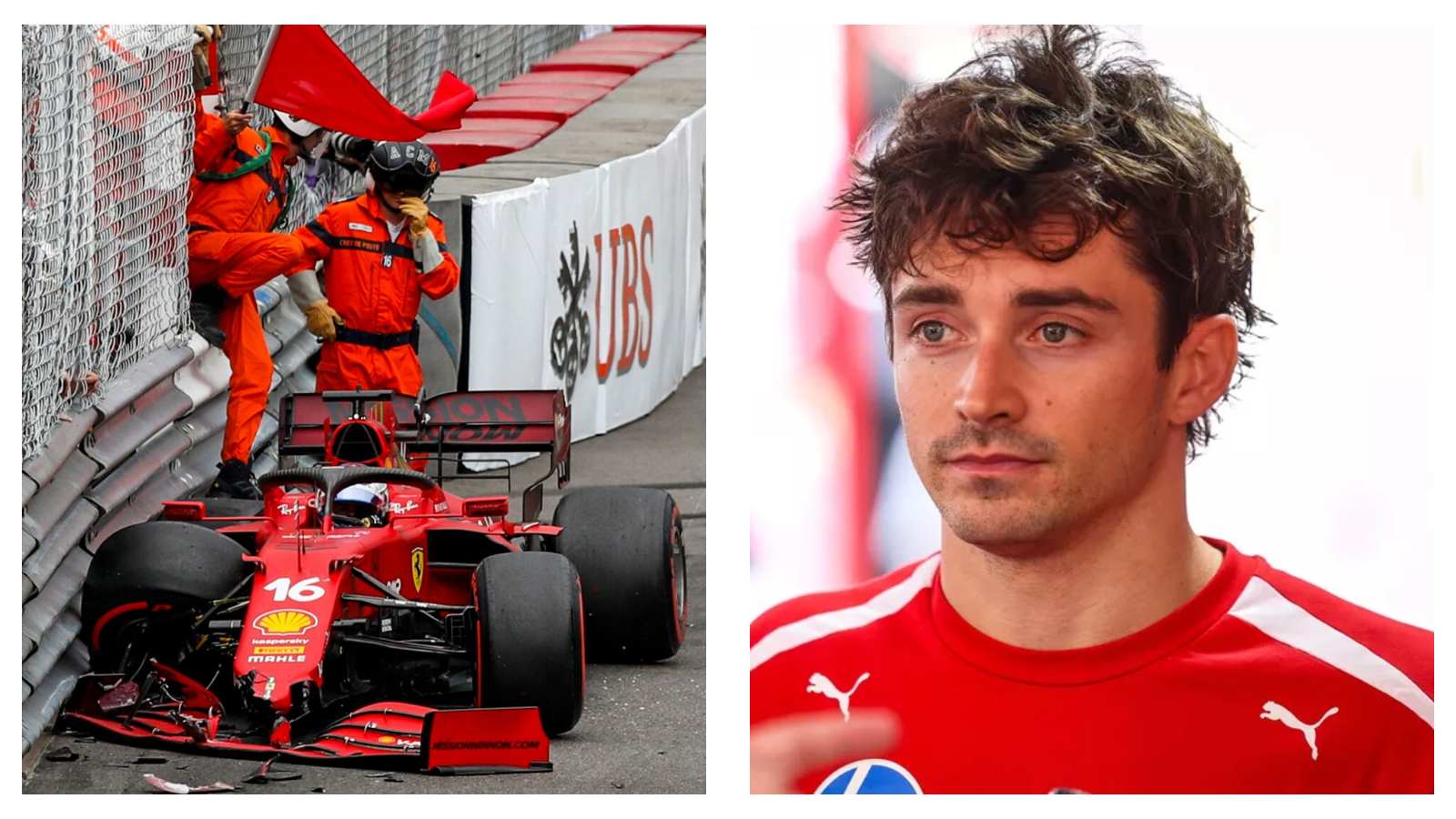 Charles Leclerc Monaco crash