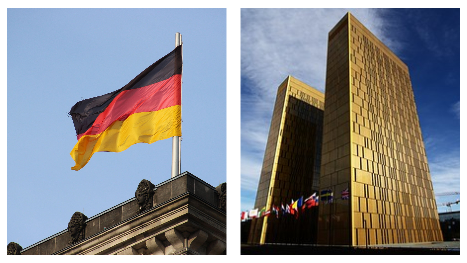 Germany flag and European Court of Justice