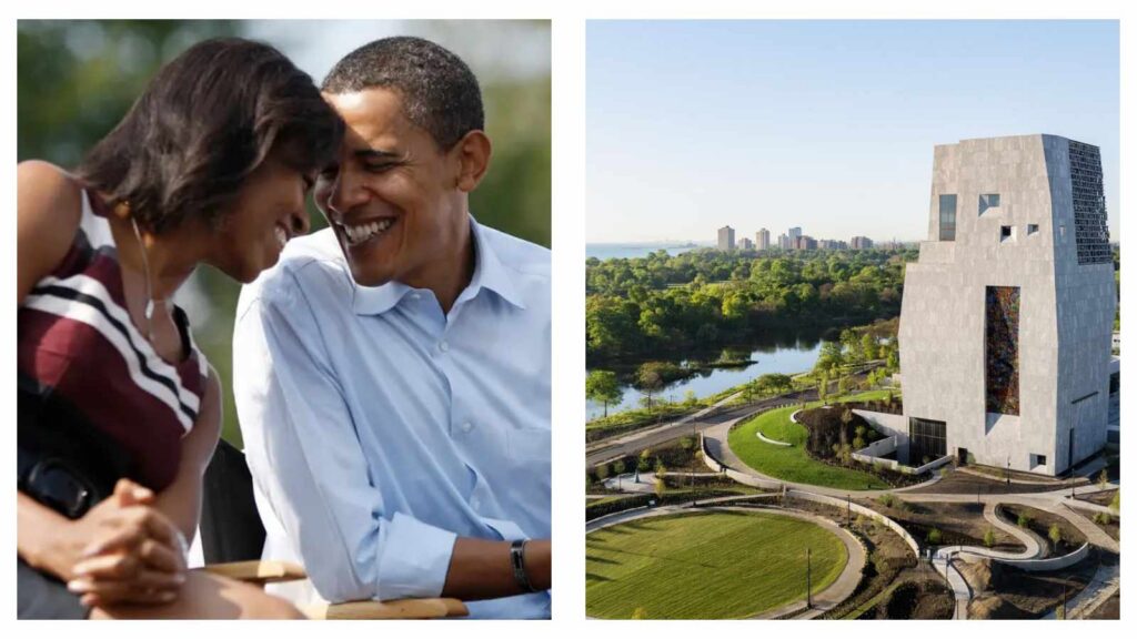 Michelle and Barack Obama and Obama Presidential Center