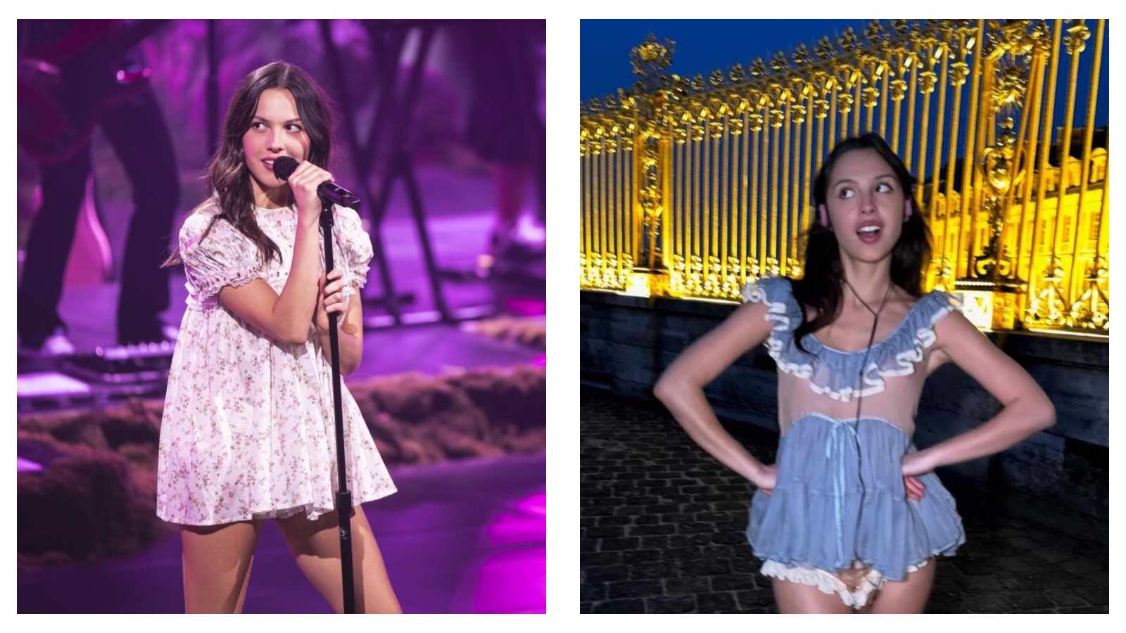 Olivia Rodrigo in babydoll dress