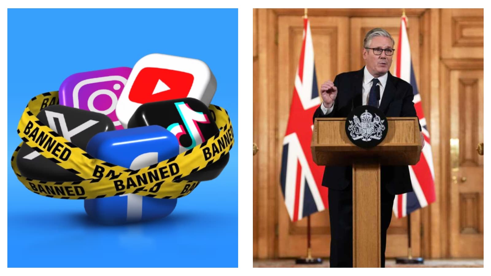 Social media apps & British Prime Minister Keir Starmer
