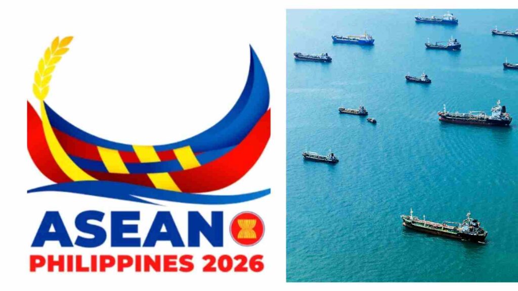 ASEAN Philippines logo and vessels at sea