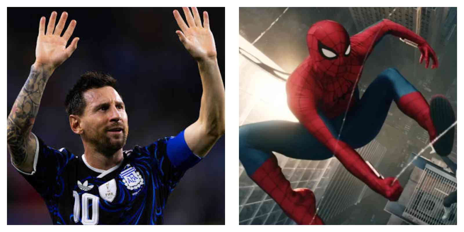Messi and Spider-Man