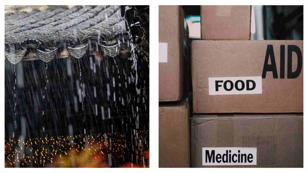 Rain and Aid boxes