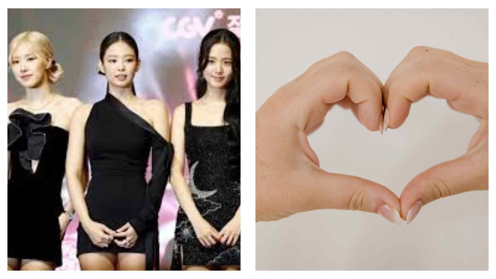 BLACKPINK and heart hands