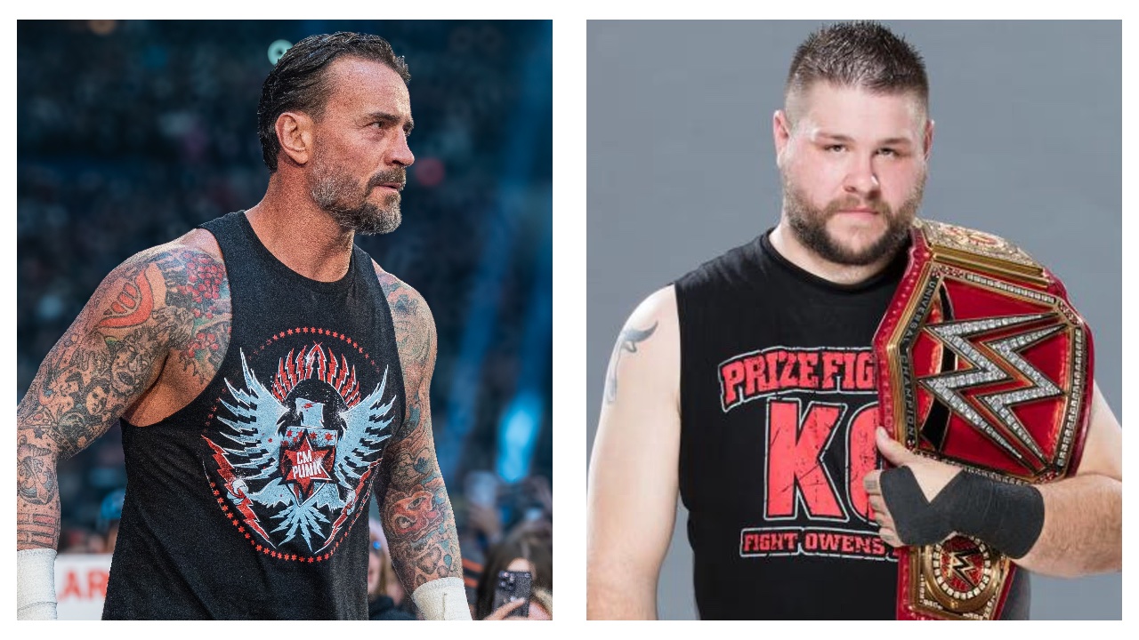 CM Punk Kevin Owens face off in championship battle WWE