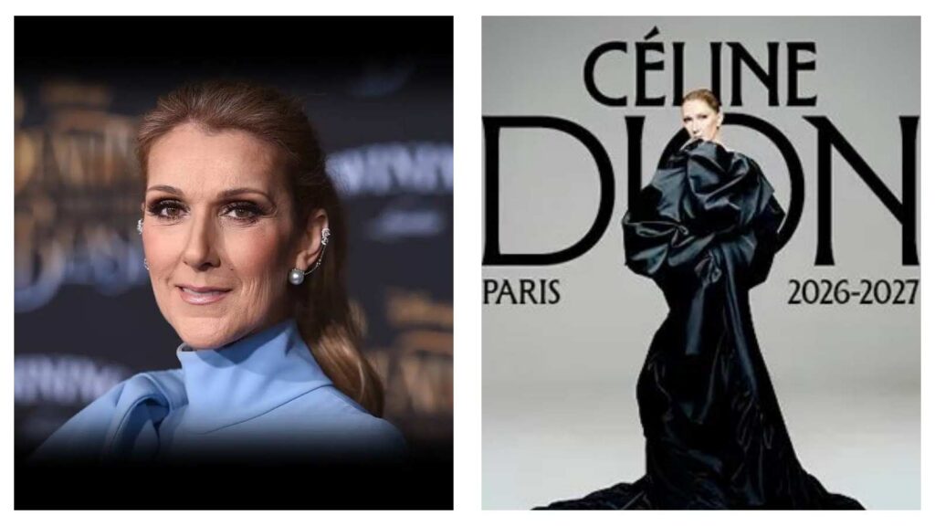 Celine Dion and tour poster