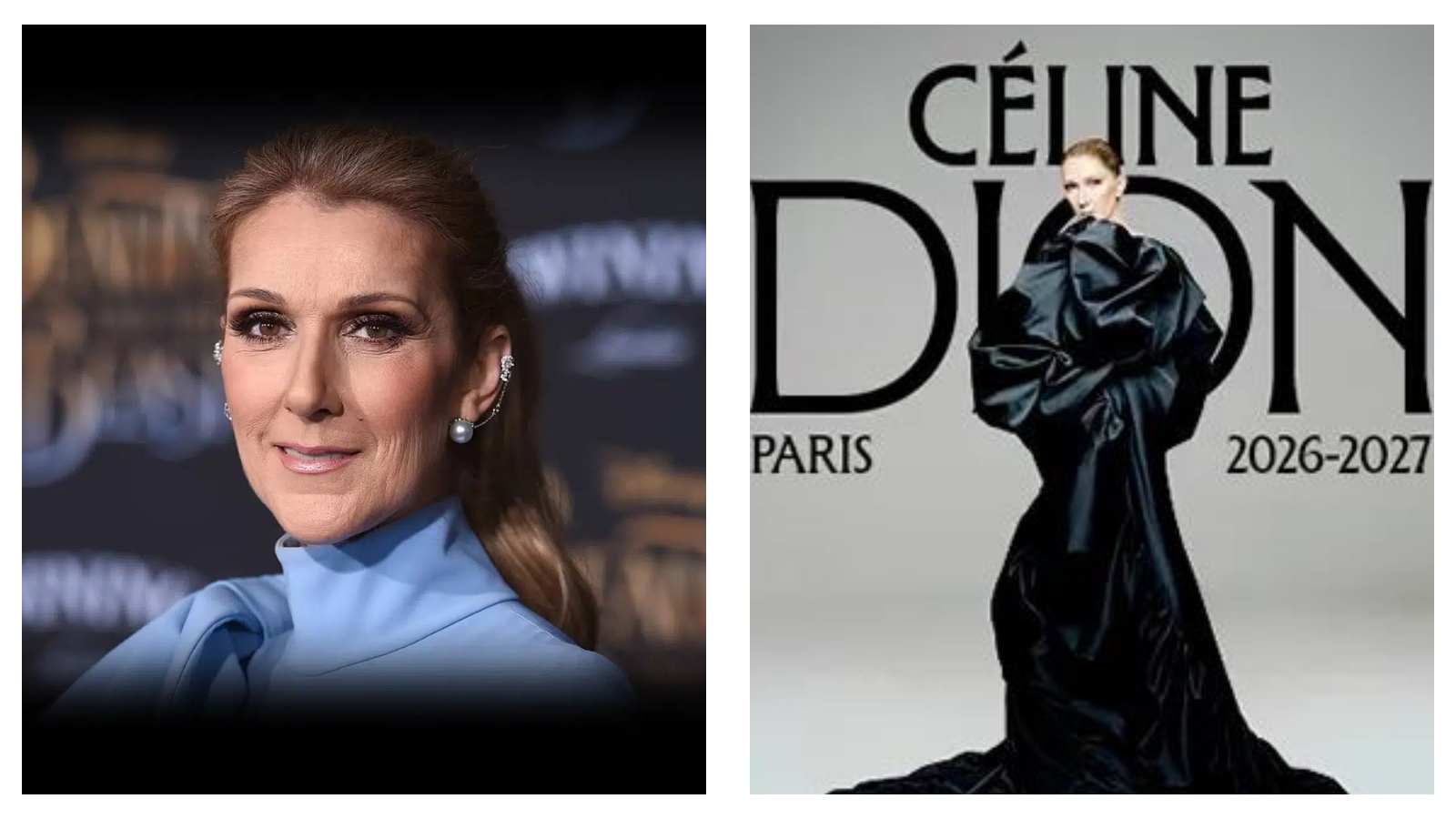 Celine Dion and tour poster
