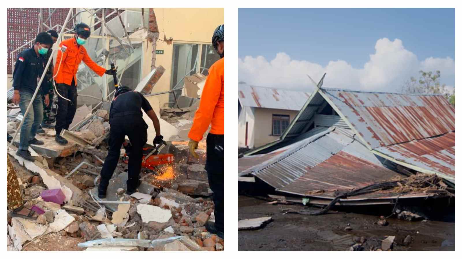 Indonesia earthquake damage