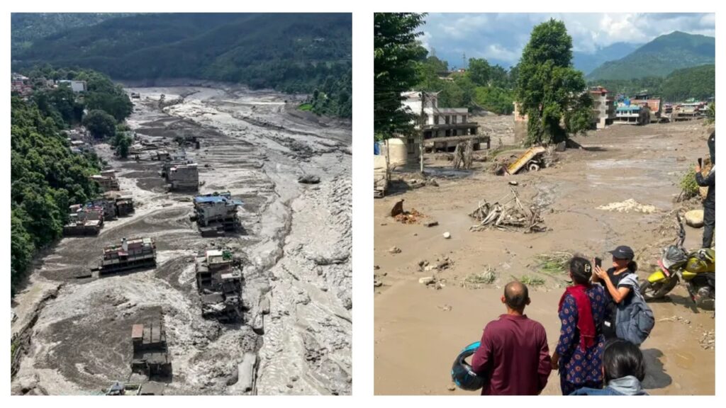 Nepal Tibet flash floods