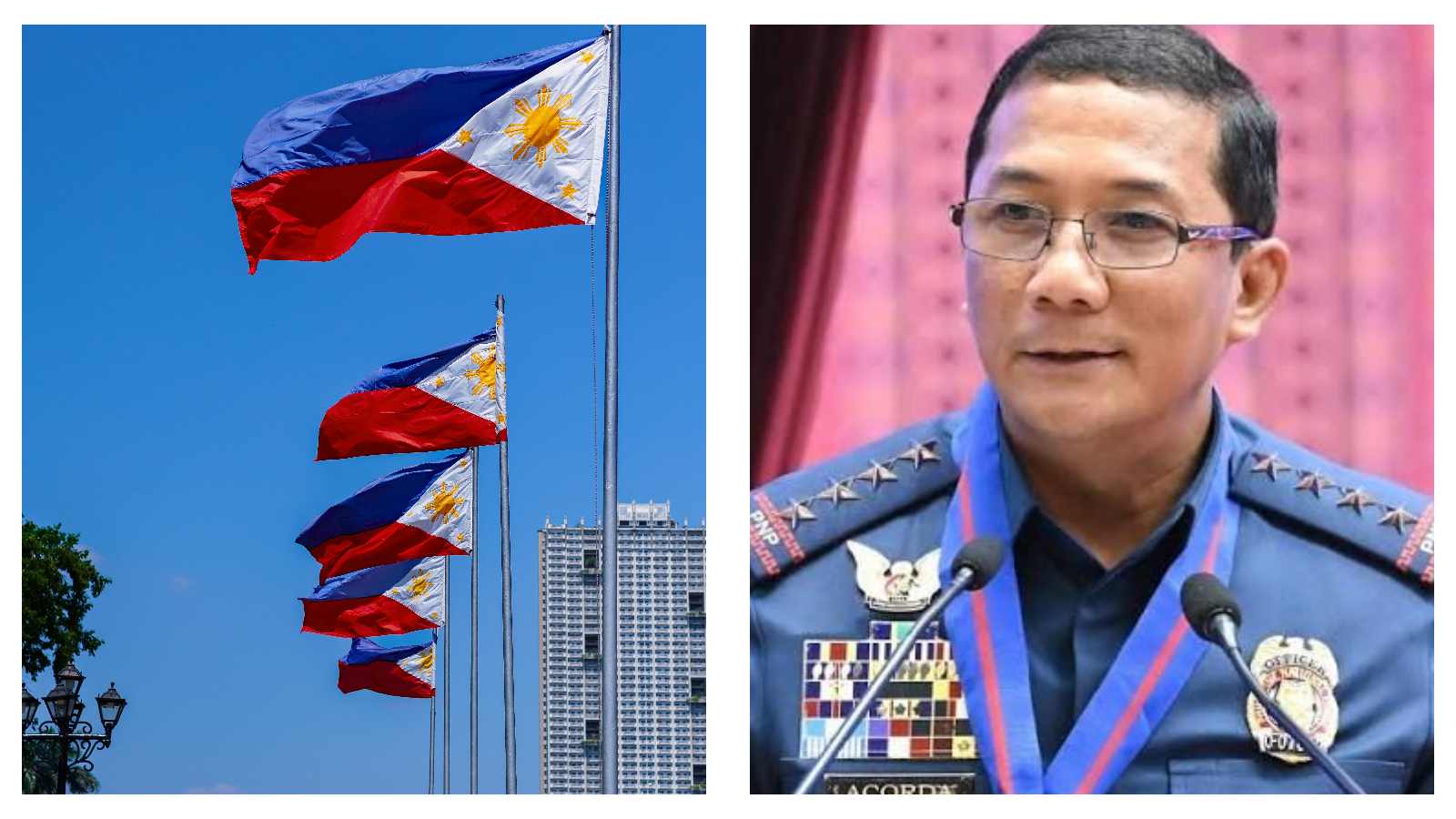 Philippines flags and Benjamin Acorda Jr