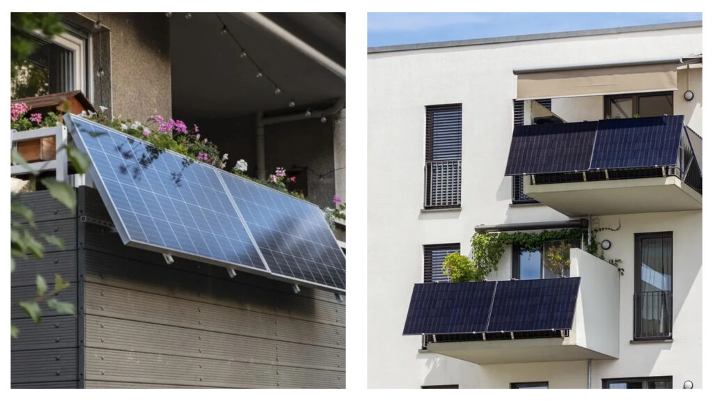 Solar panels on UK balconies