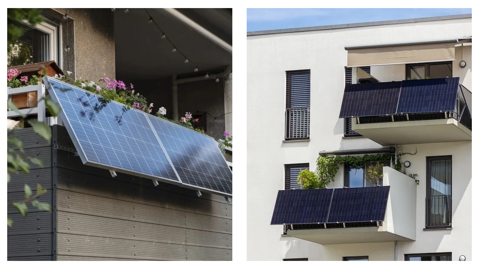 Solar panels on UK balconies