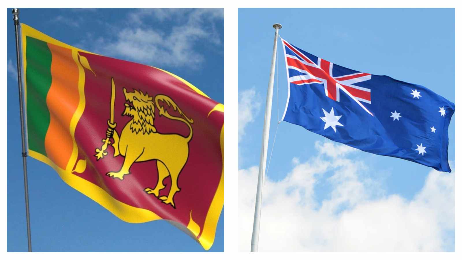 Sri Lanka and Australia flag