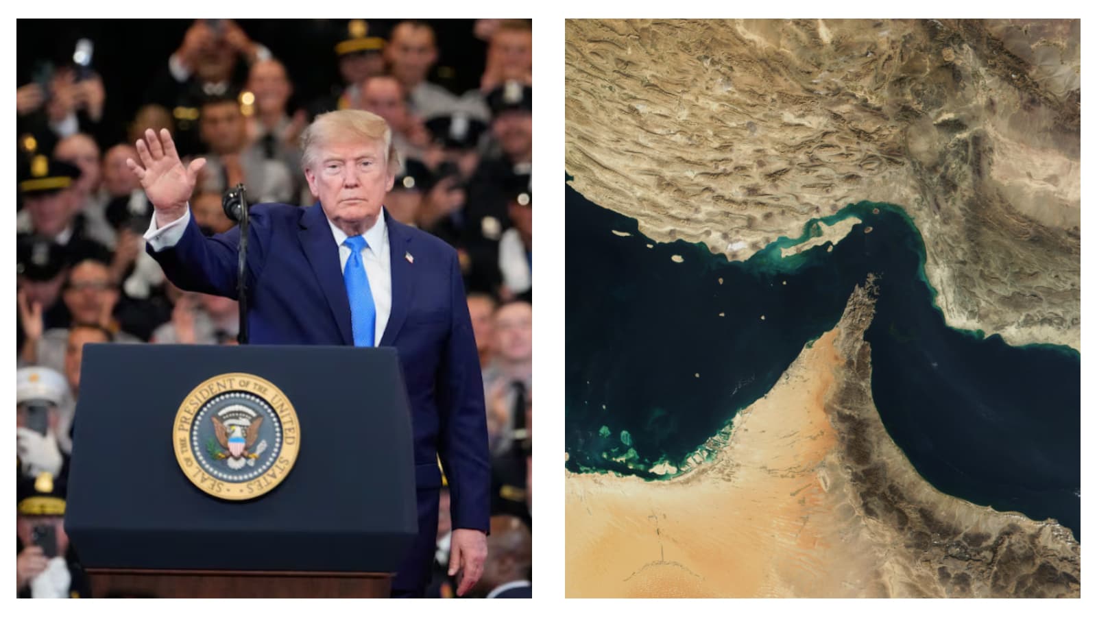 US President Donald Trump made claims over the Strait of Hormuz