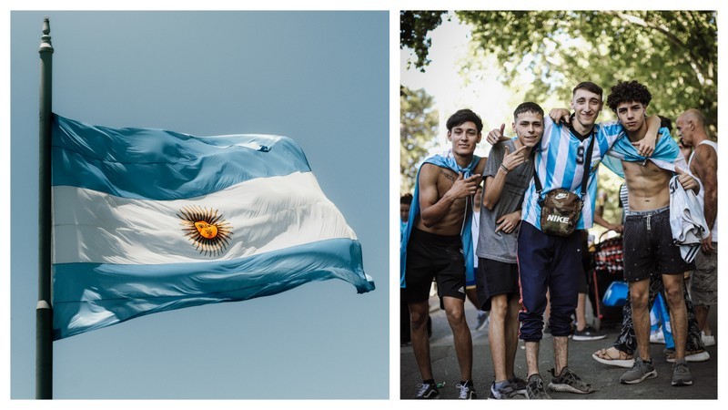 Argentina flag and Argentina youth