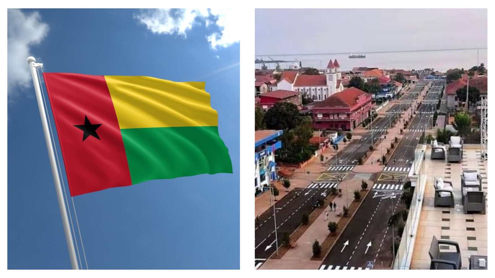 Guinea-Bissau flag Bissau city