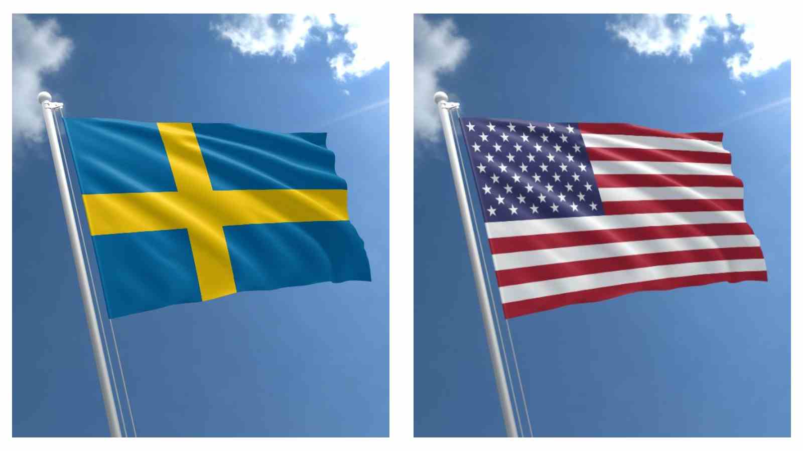 Sweden and USA flag