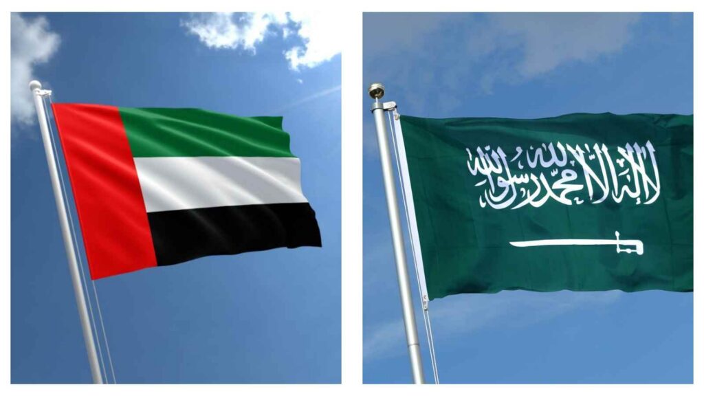 UAE and Saudi Arabia flag