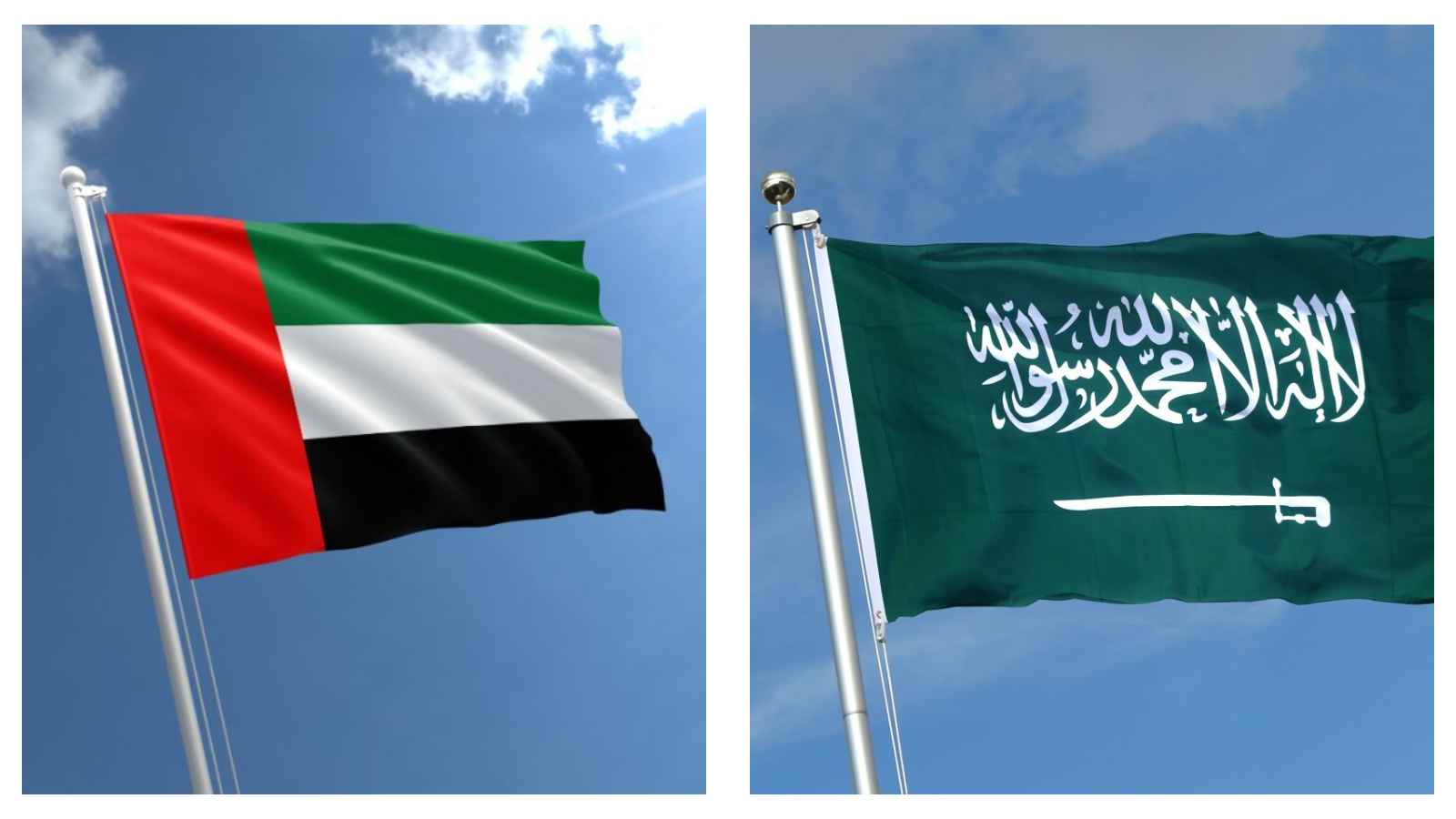 UAE and Saudi Arabia flag